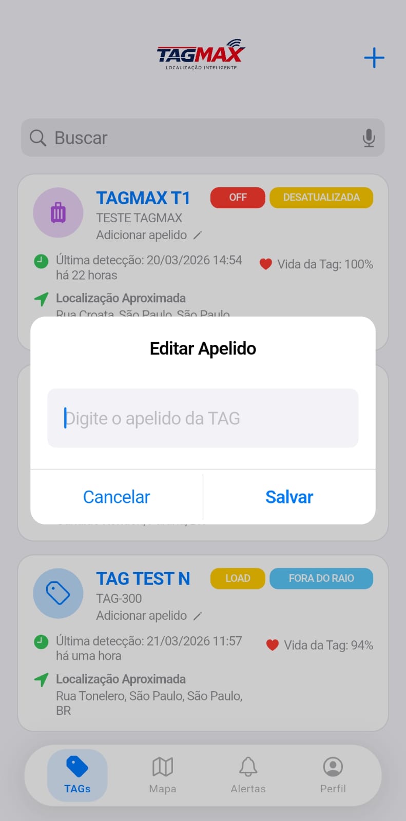 Editar Apelido