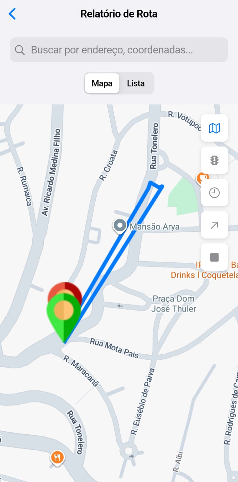 Rota no Mapa